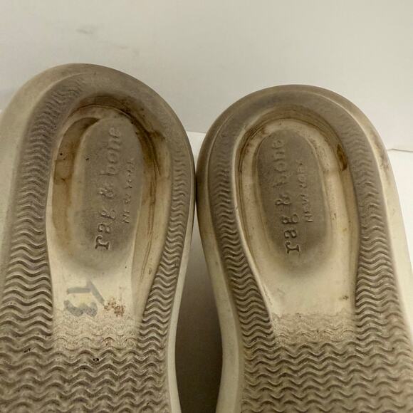 Rag & Bone Brixley Sneakers Cream Black Knit Slip-On Textured Chunky Y2K 90s 40 - Picture 3 of 10